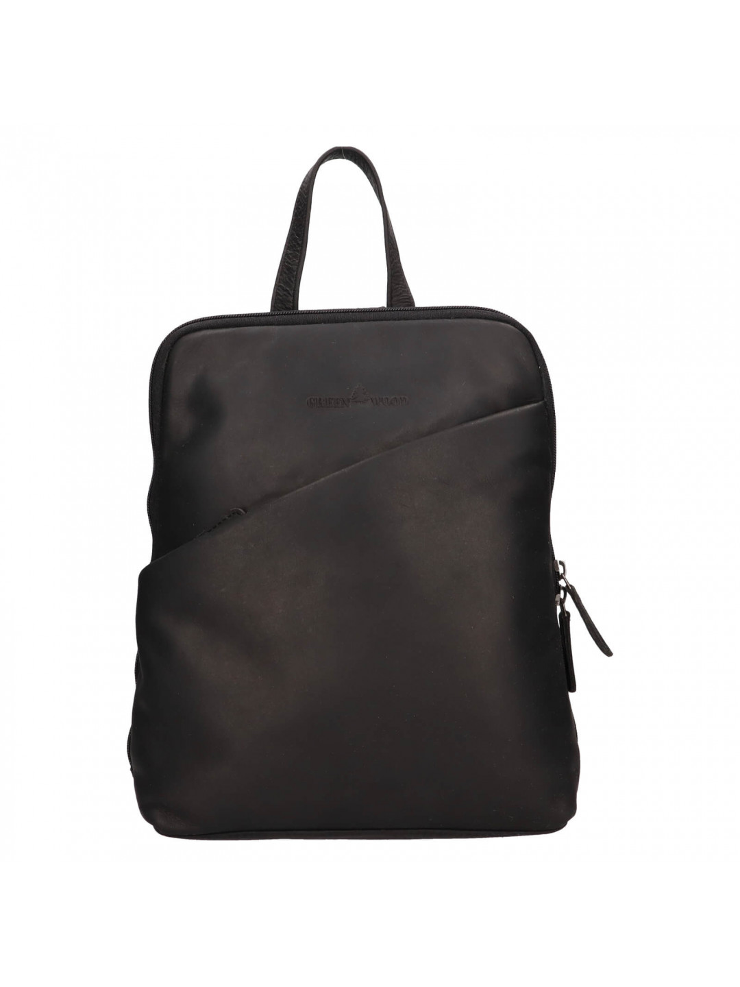 Dámský kožený batoh Greenwood Jade – černá